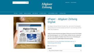 
                            3. ePaper - Allgäuer Zeitung Digital | Digitalprodukte | Abo-Service der ...