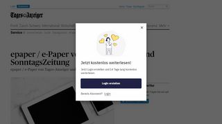 
                            5. epaper / e-Paper von Tages-Anzeiger und SonntagsZeitung - Service ...