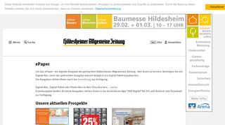 
                            1. ePaper: Nachrichten – Hildesheimer Allgemeine Zeitung