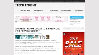 
                            8. ePapers : READY Login ID & Password for FOTN Members !! | iTech ...