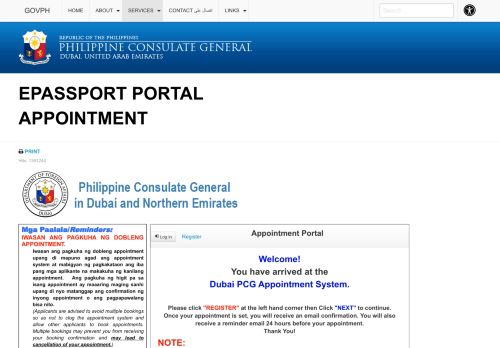 
                            7. ePassport Portal Appointment - Dubai PCG