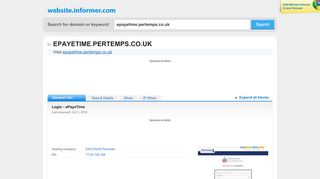 
                            13. epayetime.pertemps.co.uk at WI. Login - ePay eTime