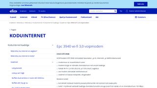 
                            12. Epc 3940 wi-fi 3,0 voipmodem | Elisa Eesti