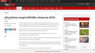 
                            13. ePerolehan targets RM10b volume by 2010 - Business News | The ...