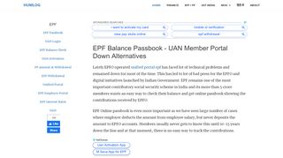 
                            6. EPF Balance Passbook - UAN Member Portal Down Alternatives