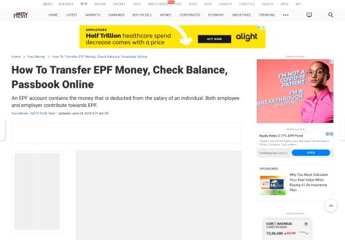 
                            10. EPF (Employees' Provident Fund): Check EPF Balance, Passbook ...