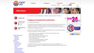 
                            7. EPF - Lodging A Complaint On Contribution - KWSP