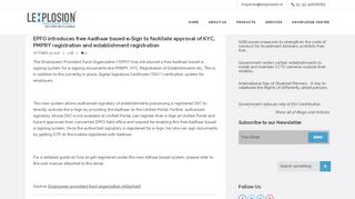 
                            7. EPFO introduces free Aadhaar based e-Sign to facilitate approval of ...