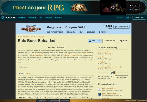 
                            6. Epic Boss Reloaded | Knights and Dragons Wiki | FANDOM ...