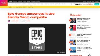 
                            7. Epic Games announces its dev-friendly Steam competitor - TNW