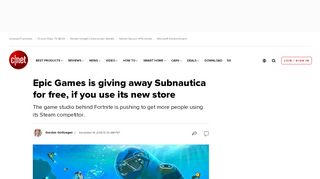 
                            12. Epic Games is giving away Subnautica for free, if you use its new store ...