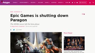 
                            11. Epic Games is shutting down Paragon - Polygon