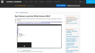 
                            2. Epic Games Launcher White Screen HELP - UE4 AnswerHub