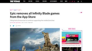 
                            10. Epic removes all Infinity Blade games from the App Store - The Verge