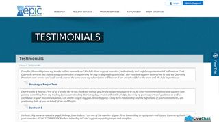 
                            11. Epic Research Indore – Clients Testimonials