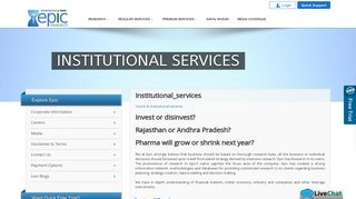 
                            7. Epic Research institutional Services