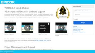 
                            5. Epicor EpicCare - Support Web Portal - ServiceNow