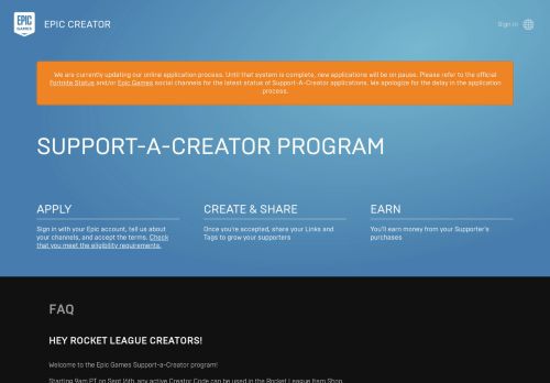 
                            12. Epic's Support A Creator - Epic Games