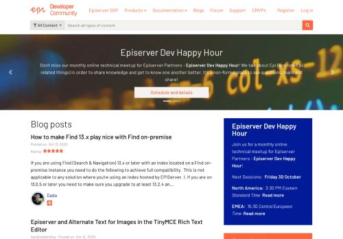 
                            7. Episerver Developer Community