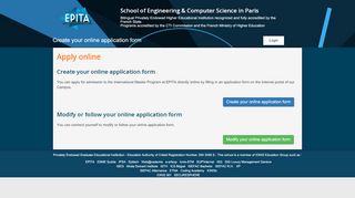
                            2. EPITA International Programs Online Application Login Page