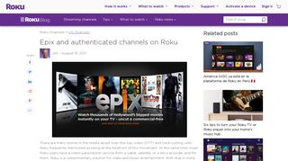 
                            12. Epix and authenticated channels on Roku - Roku Blog