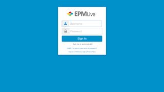 
                            5. EPM Live - Log In Sign In
