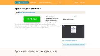 
                            10. Epms Eurokidsindia (Epms.eurokidsindia.com) - Log In - Easycounter