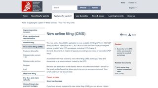 
                            5. EPO - New online filing (CMS)