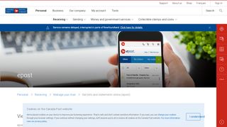 
                            2. epost for online bills and statements | Personal | Canada Post