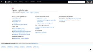 
                            13. Epost og kalender - for ansatte - innsida.ntnu.no