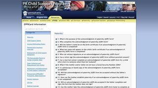 
                            9. EPPICard Information - Pennsylvania Child Support Program