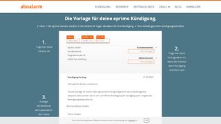 
                            3. eprimo kündigen: Geprüfte Vorlage | direkter Versand - Aboalarm