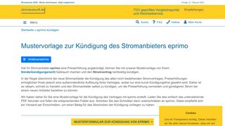 
                            12. eprimo kündigen - Kostenlose Mustervorlage zur Kündigung