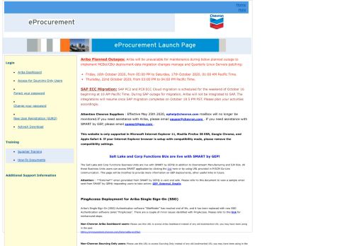 eProcurement Launch Page
