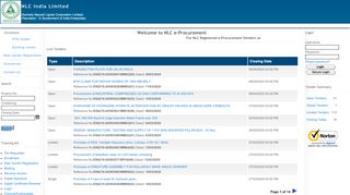 
                            2. EPROCUREMENT : Login - NLC