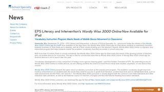 
                            5. EPS Literacy and Intervention's Wordly Wise 3000 Online Now ...