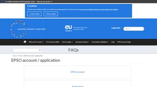 
                            8. EPSO account / application | Careers with the European Union