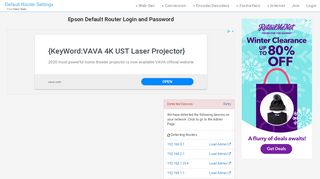 
                            8. Epson Default Router Login and Password - Clean CSS