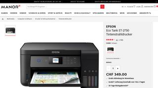 
                            9. Epson Eco Tank ET-2750, Tintenstrahldrucker Schwarz | online ...