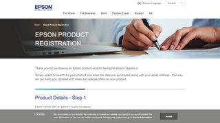 
                            11. Epson Product Registration