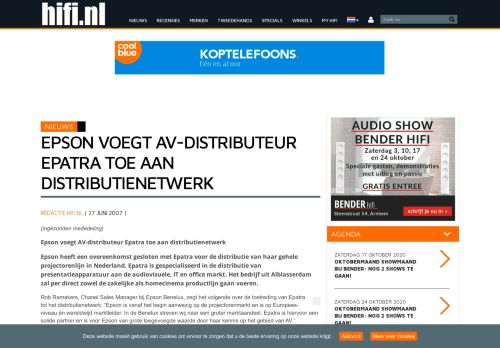 
                            8. Epson voegt AV distributeur Epatra toe aan distributienetwerk - HiFi.nl