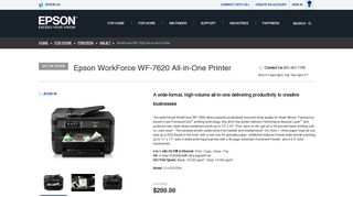 
                            11. Epson WorkForce WF-7620 All-in-One Printer | Inkjet | Printers | For ...