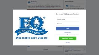 
                            4. EQ Diapers - Join the club. Join the fun! Sign up on our... | Facebook