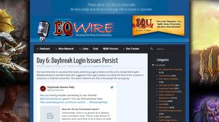 
                            10. EQ2Wire » Day 6: Daybreak Login Issues Persist