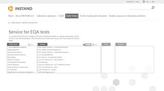 
                            8. EQAS Online-> Service for EQA tests - INSTAND eV