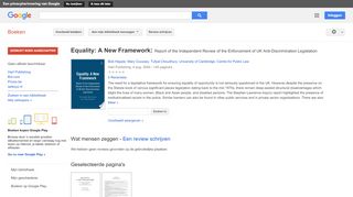 
                            3. Equality, a New Framework: Report of the Independent Review of the ...