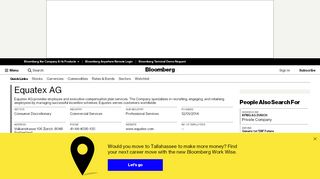 
                            8. Equatex AG: Company Profile - Bloomberg