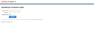
                            3. Equilibrium Customer Login - NetSuite