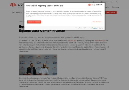 
                            10. Equinix and Omantel Enter Agreement to Build New ...