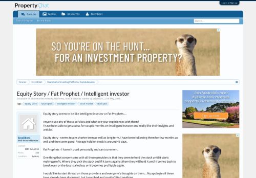 
                            11. Equity Story / Fat Prophet / Intelligent investor | PropertyChat